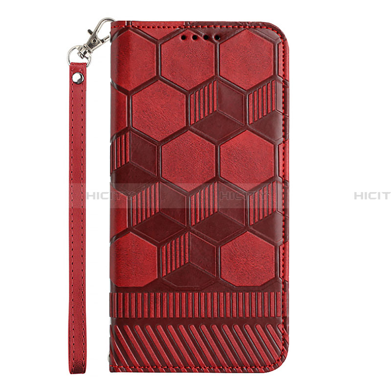 Custodia Portafoglio In Pelle Cover con Supporto Y05B per Samsung Galaxy F02S SM-E025F Rosso