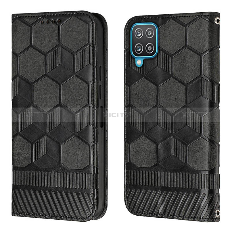 Custodia Portafoglio In Pelle Cover con Supporto Y05B per Samsung Galaxy M12 Nero