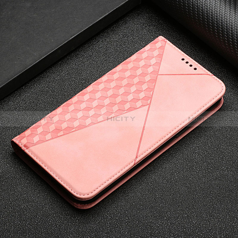 Custodia Portafoglio In Pelle Cover con Supporto Y05X per Google Pixel 6 5G Oro Rosa