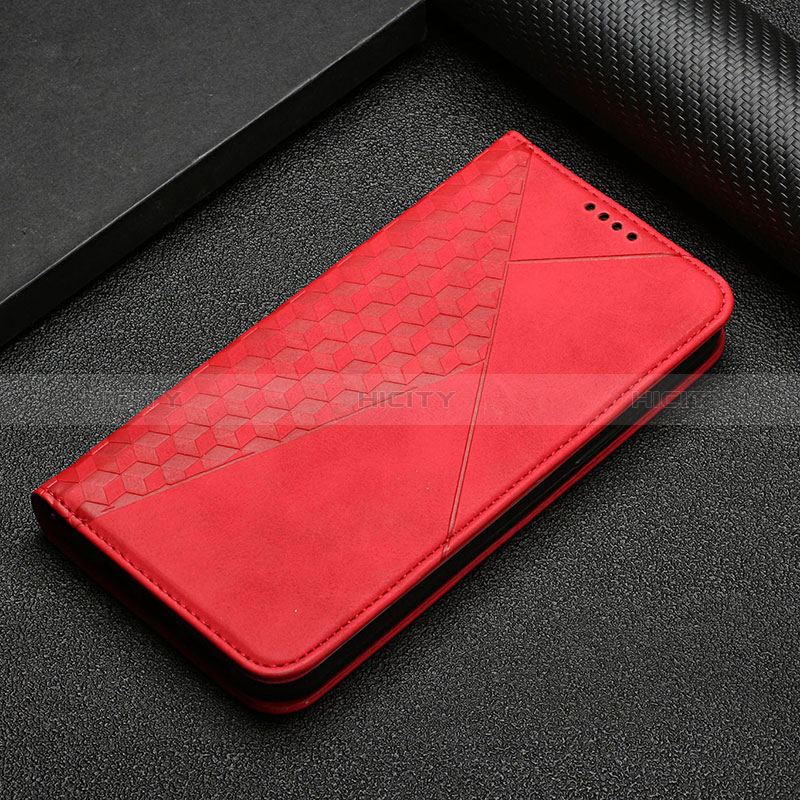 Custodia Portafoglio In Pelle Cover con Supporto Y05X per Google Pixel 6 5G Rosso