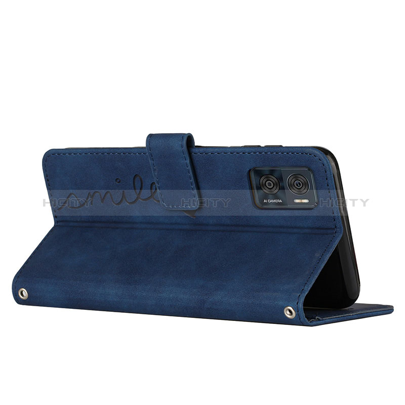 Custodia Portafoglio In Pelle Cover con Supporto Y06X per Motorola Moto E22