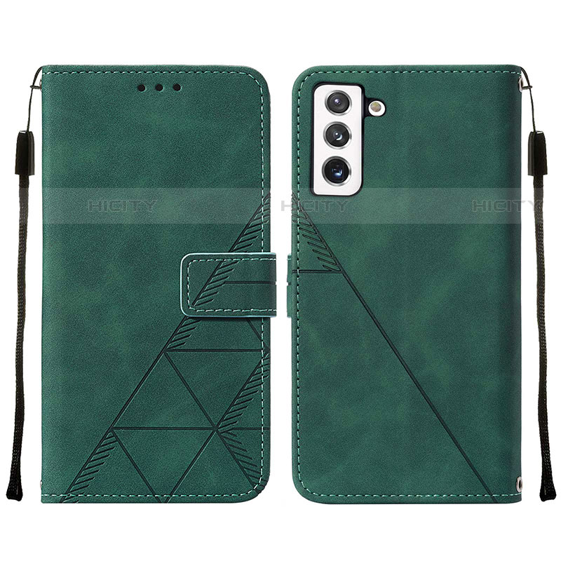 Custodia Portafoglio In Pelle Cover con Supporto Y07B per Samsung Galaxy S21 Plus 5G Verde