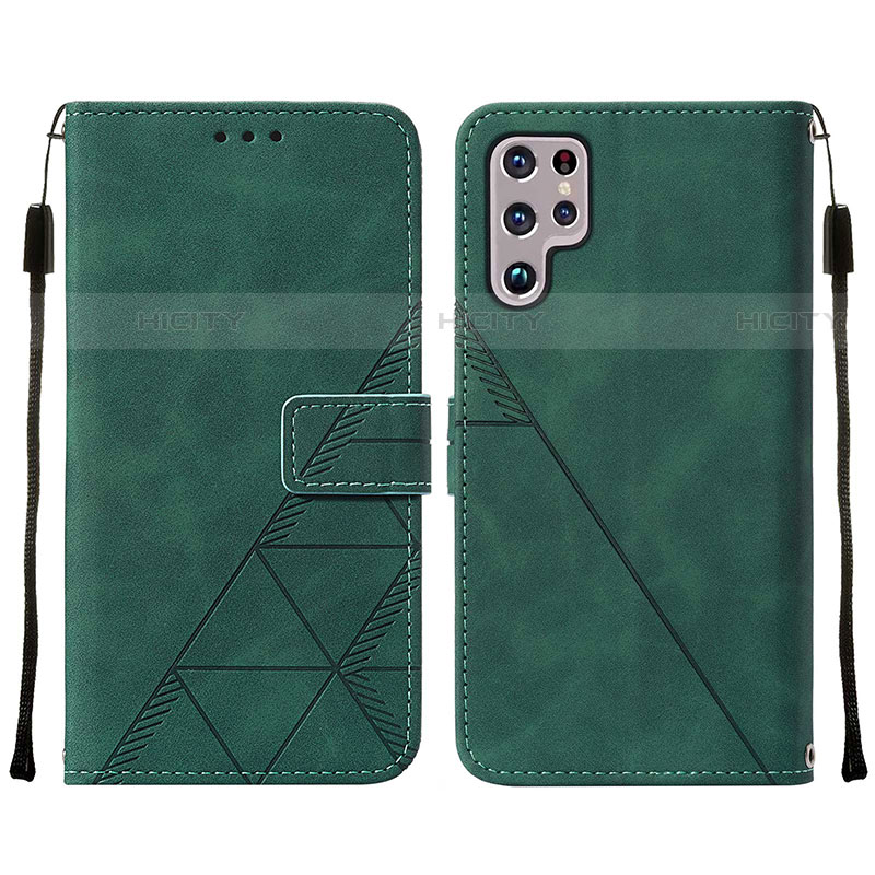 Custodia Portafoglio In Pelle Cover con Supporto Y07B per Samsung Galaxy S23 Ultra 5G Verde