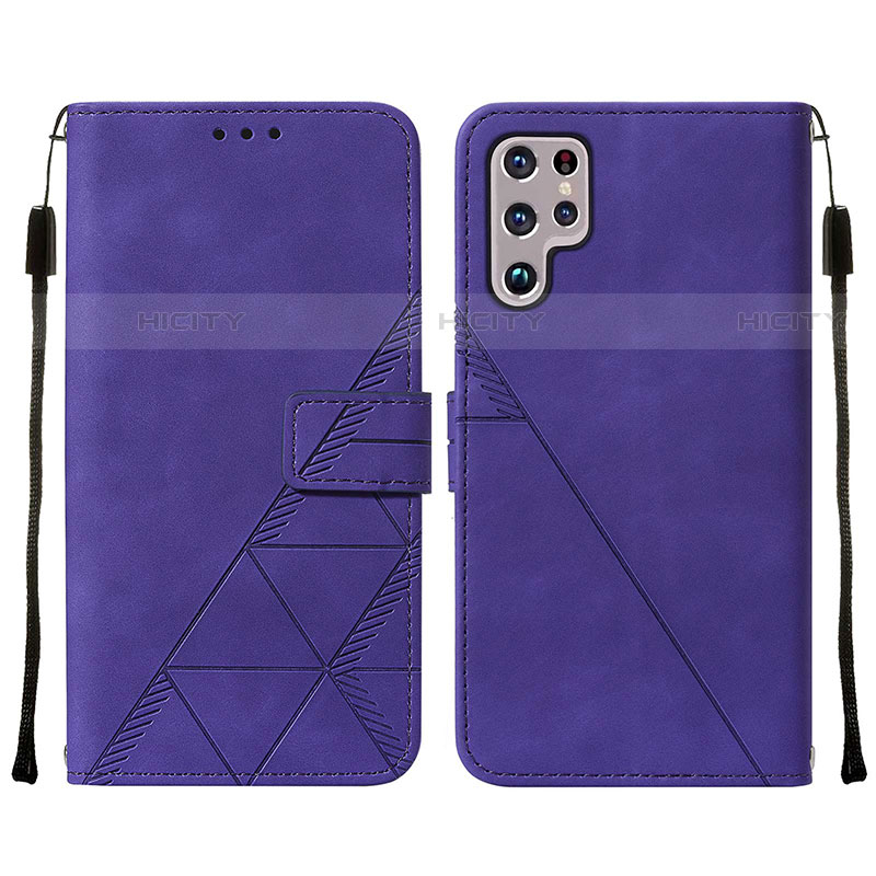 Custodia Portafoglio In Pelle Cover con Supporto Y07B per Samsung Galaxy S23 Ultra 5G Viola