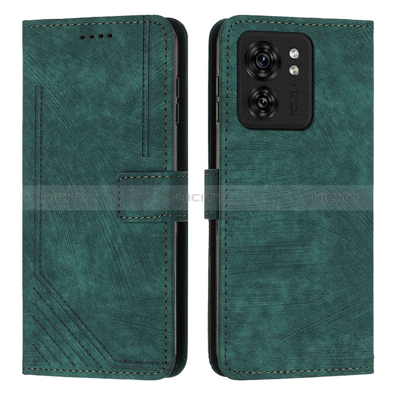 Custodia Portafoglio In Pelle Cover con Supporto Y07X per Motorola Moto Edge 40 5G Verde