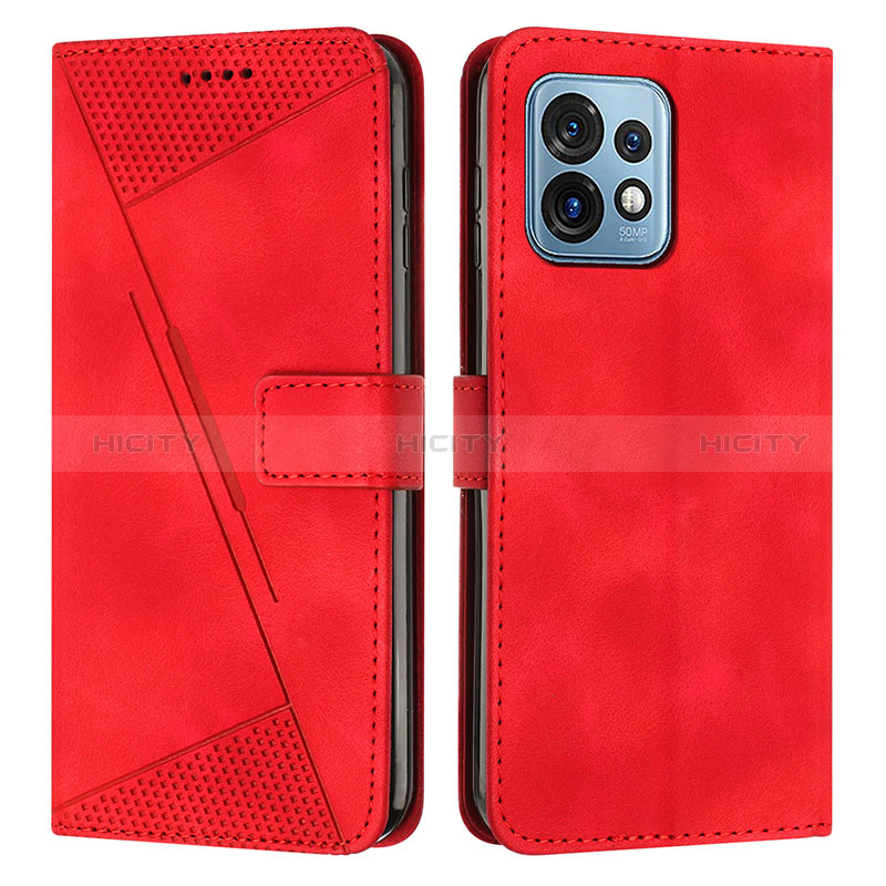 Custodia Portafoglio In Pelle Cover con Supporto Y07X per Motorola Moto Edge Plus (2023) 5G Rosso