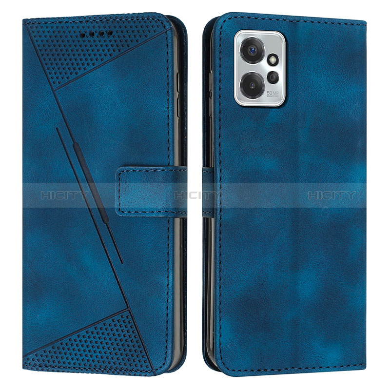 Custodia Portafoglio In Pelle Cover con Supporto Y07X per Motorola Moto G Power 5G (2023) Blu