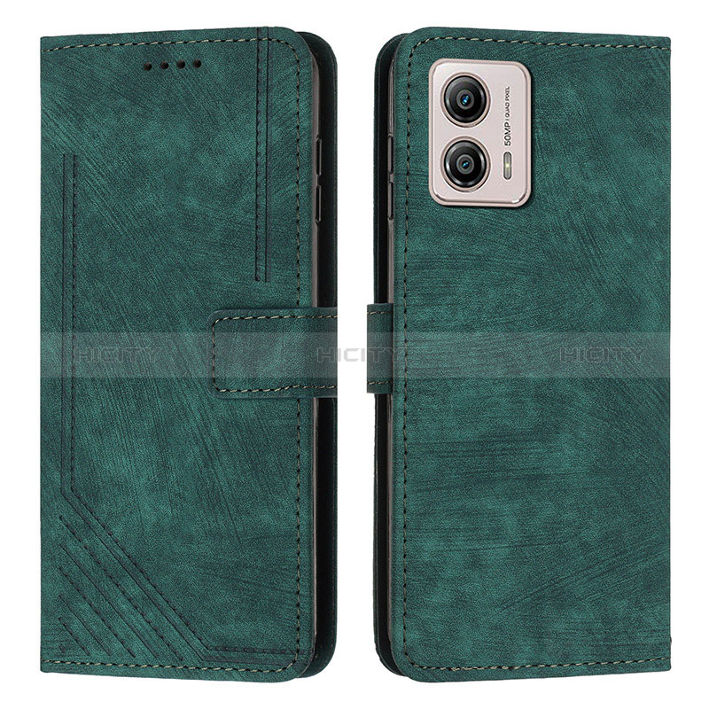 Custodia Portafoglio In Pelle Cover con Supporto Y07X per Motorola Moto G53y 5G Verde