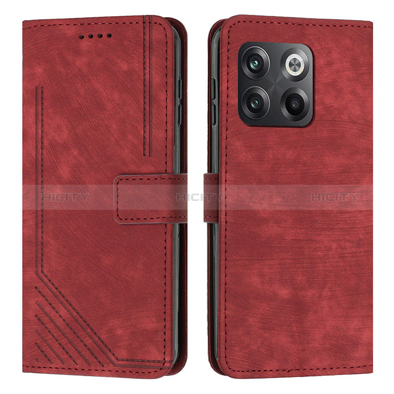 Custodia Portafoglio In Pelle Cover con Supporto Y07X per OnePlus 10T 5G Rosso