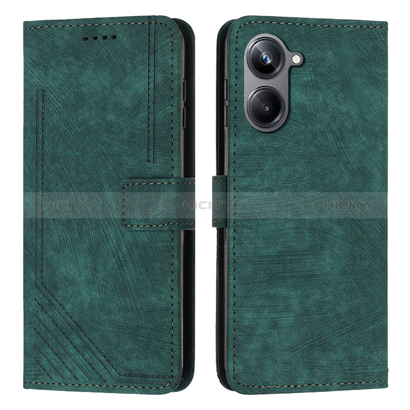 Custodia Portafoglio In Pelle Cover con Supporto Y07X per Realme 10 Pro 5G Verde