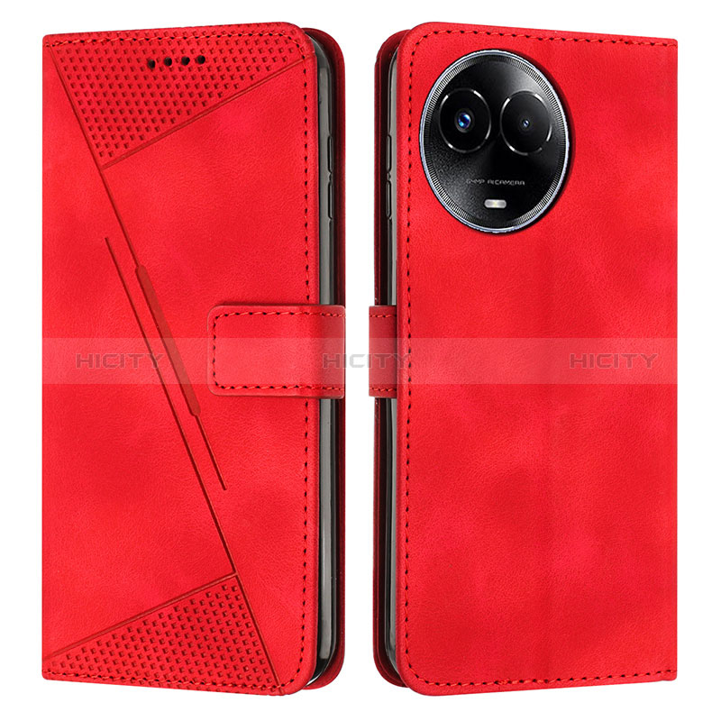 Custodia Portafoglio In Pelle Cover con Supporto Y07X per Realme 11 5G Rosso