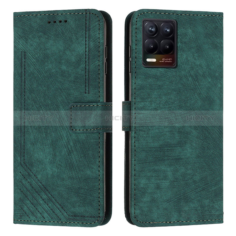 Custodia Portafoglio In Pelle Cover con Supporto Y07X per Realme 8 Pro Verde