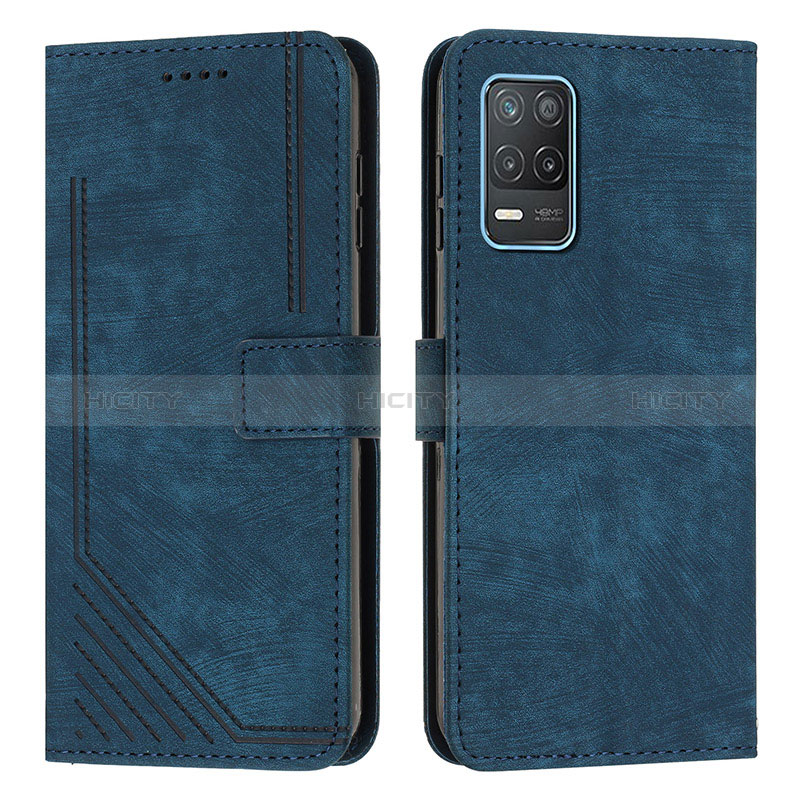 Custodia Portafoglio In Pelle Cover con Supporto Y07X per Realme Narzo 30 5G Blu