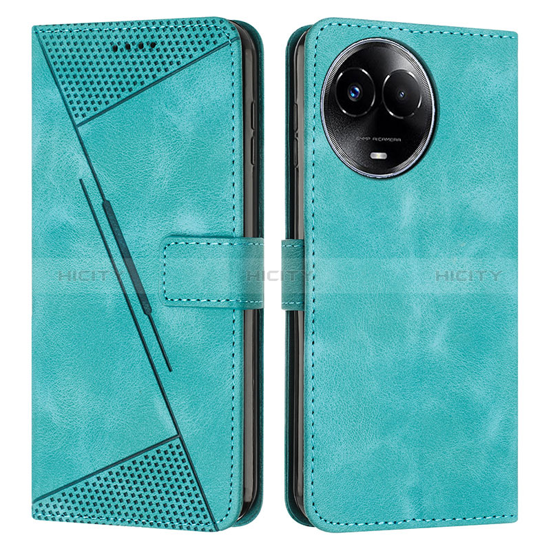 Custodia Portafoglio In Pelle Cover con Supporto Y07X per Realme V50 5G Verde