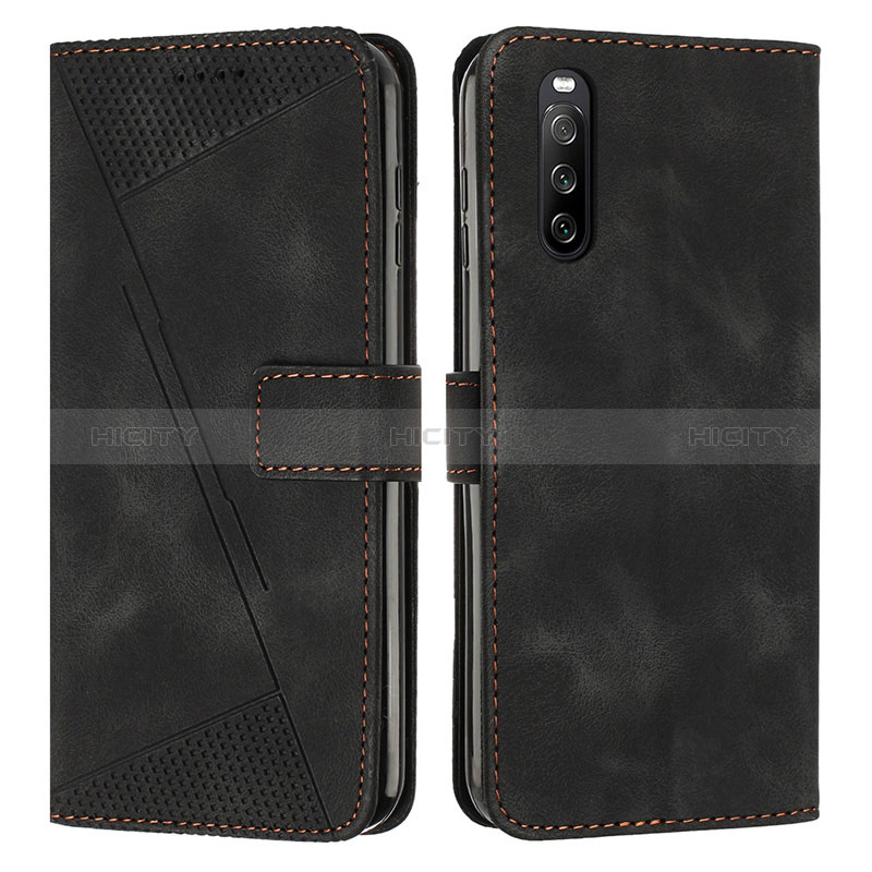 Custodia Portafoglio In Pelle Cover con Supporto Y07X per Sony Xperia 10 IV Nero