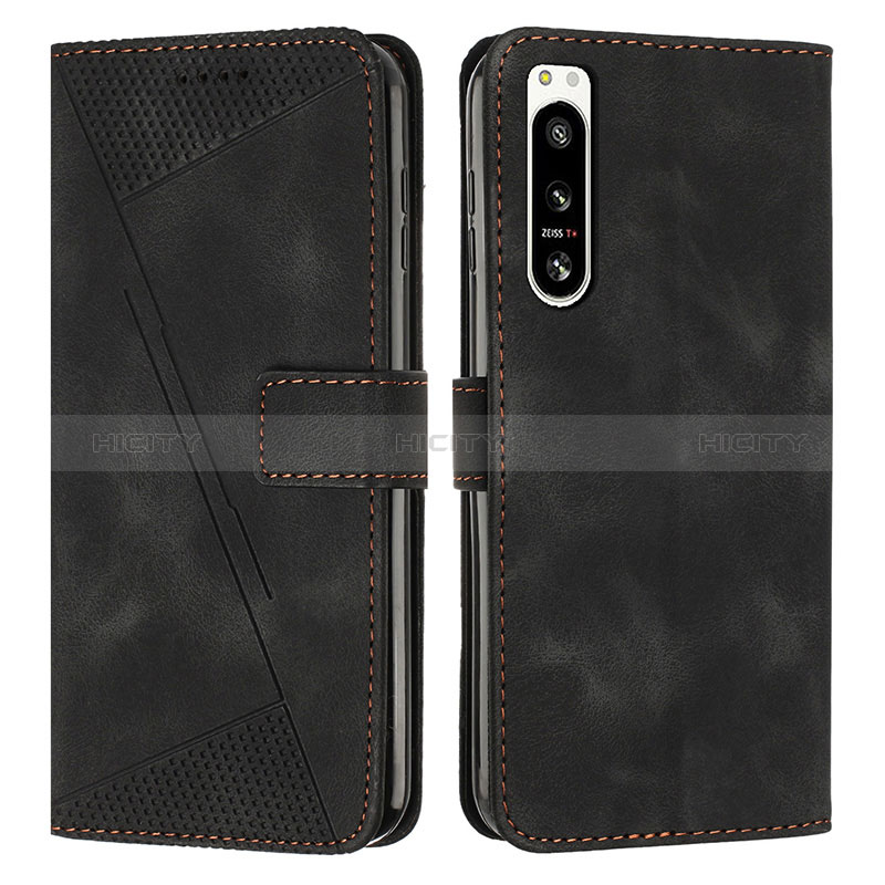 Custodia Portafoglio In Pelle Cover con Supporto Y07X per Sony Xperia 5 IV Nero