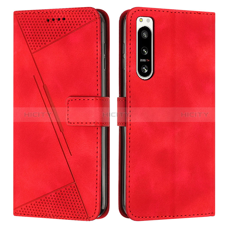 Custodia Portafoglio In Pelle Cover con Supporto Y07X per Sony Xperia 5 IV Rosso