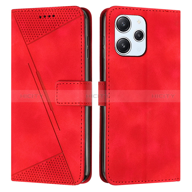 Custodia Portafoglio In Pelle Cover con Supporto Y07X per Xiaomi Redmi 12 4G Rosso