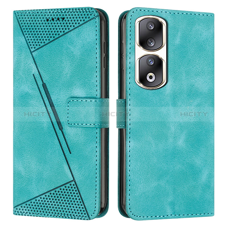 Custodia Portafoglio In Pelle Cover con Supporto Y08X per Huawei Honor 90 Pro 5G Verde