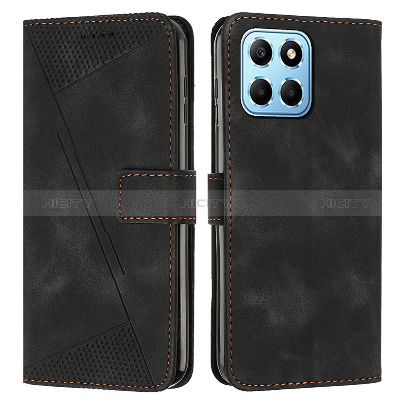 Custodia Portafoglio In Pelle Cover con Supporto Y08X per Huawei Honor X6 Nero