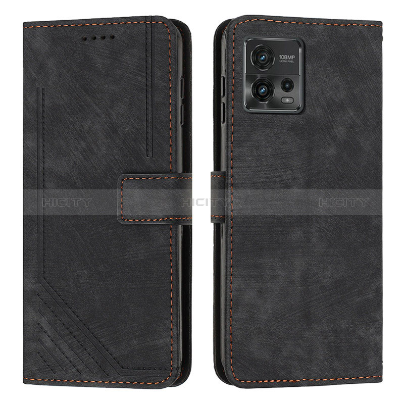 Custodia Portafoglio In Pelle Cover con Supporto Y08X per Motorola Moto G72 Nero