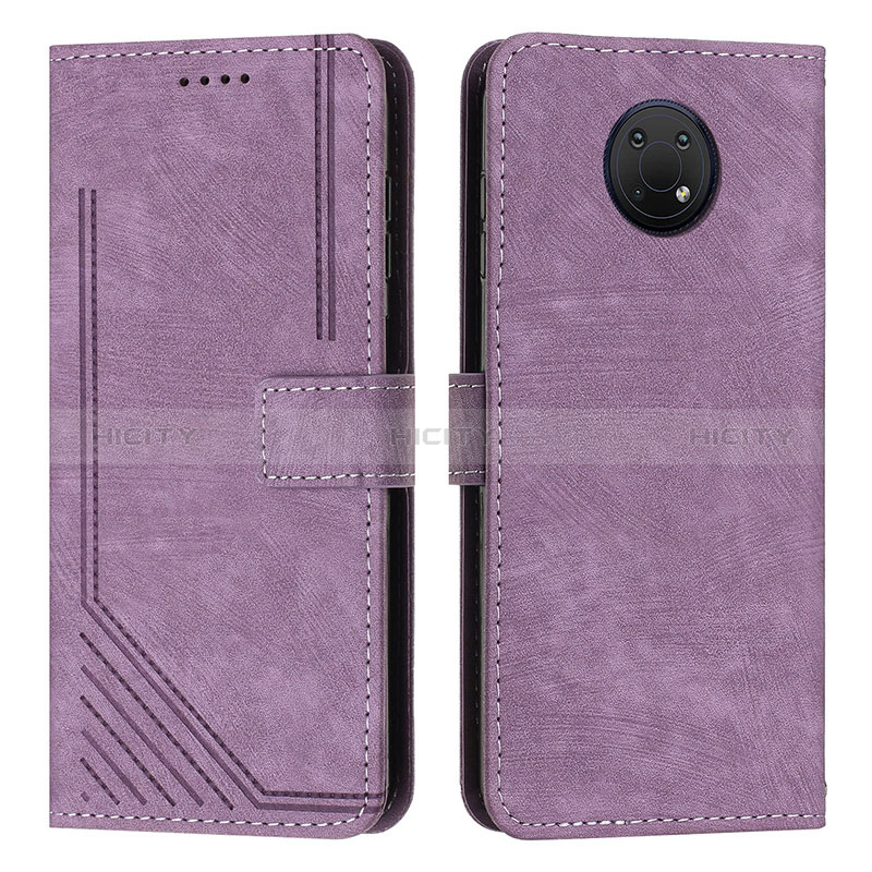 Custodia Portafoglio In Pelle Cover con Supporto Y08X per Nokia G20 Viola