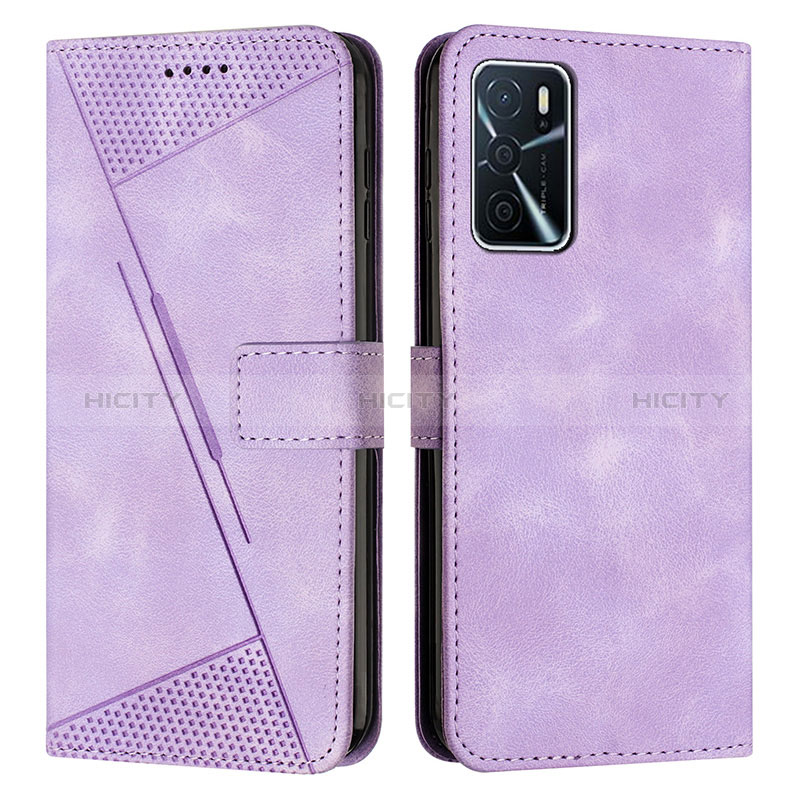 Custodia Portafoglio In Pelle Cover con Supporto Y08X per Oppo A16 Viola