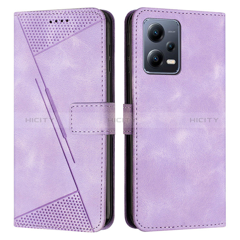 Custodia Portafoglio In Pelle Cover con Supporto Y08X per Xiaomi Redmi Note 12 Pro+ Plus 5G Viola