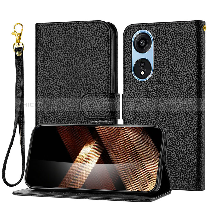 Custodia Portafoglio In Pelle Cover con Supporto Y09X per Huawei Honor X5 Plus Nero