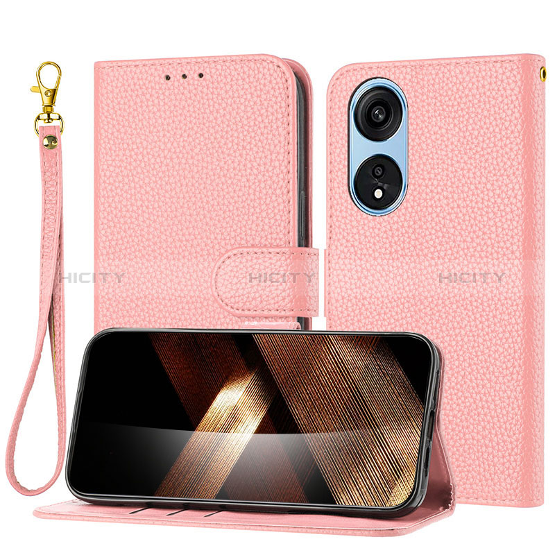 Custodia Portafoglio In Pelle Cover con Supporto Y09X per Huawei Honor X5 Plus Oro Rosa