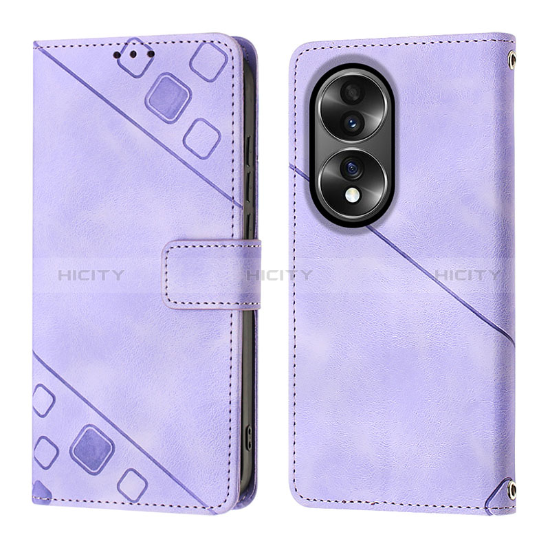 Custodia Portafoglio In Pelle Cover con Supporto YB1 per Huawei Honor X7b