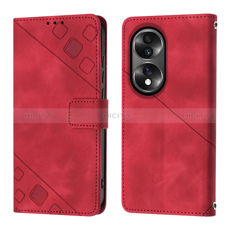 Custodia Portafoglio In Pelle Cover con Supporto YB1 per Huawei Honor X7b