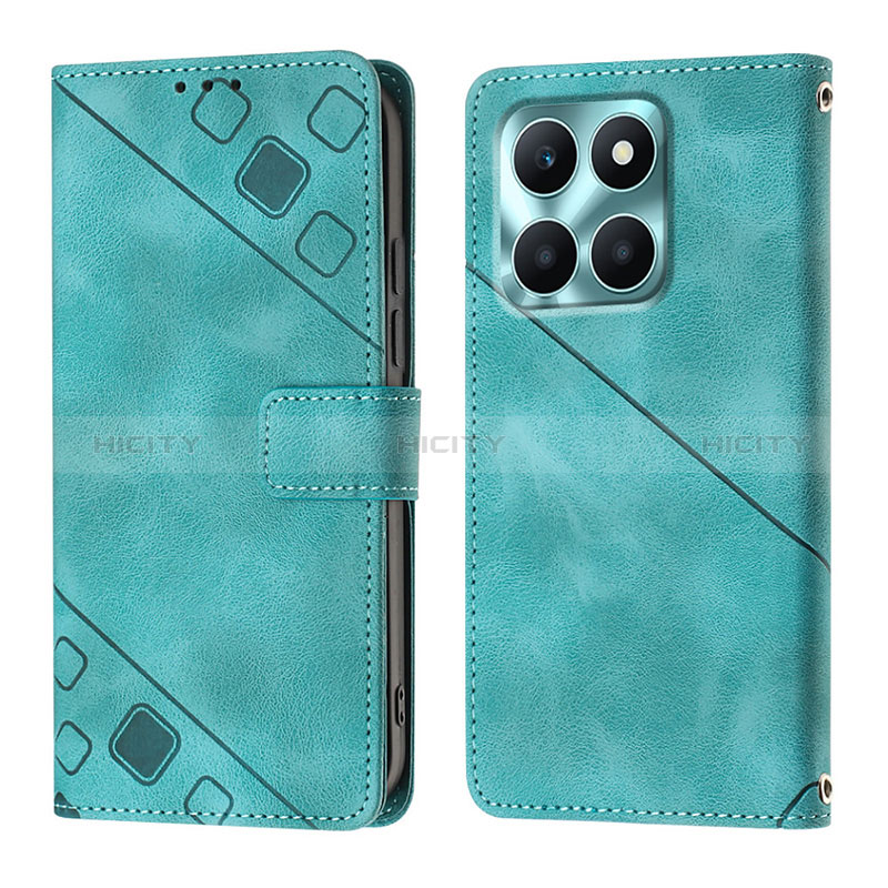 Custodia Portafoglio In Pelle Cover con Supporto YB1 per Huawei Honor X8b