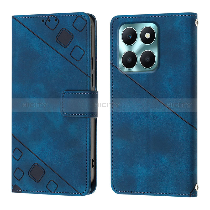 Custodia Portafoglio In Pelle Cover con Supporto YB1 per Huawei Honor X8b