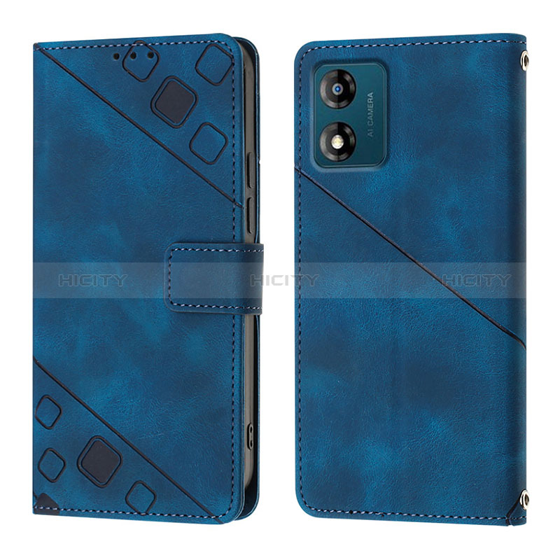 Custodia Portafoglio In Pelle Cover con Supporto YB1 per Motorola Moto E13