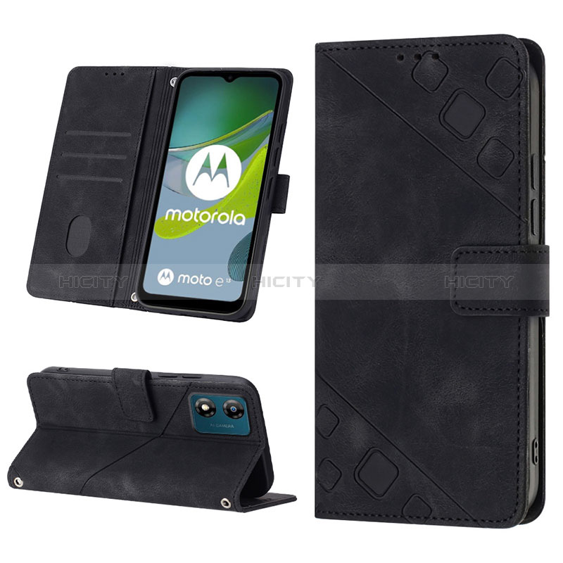 Custodia Portafoglio In Pelle Cover con Supporto YB1 per Motorola Moto E13