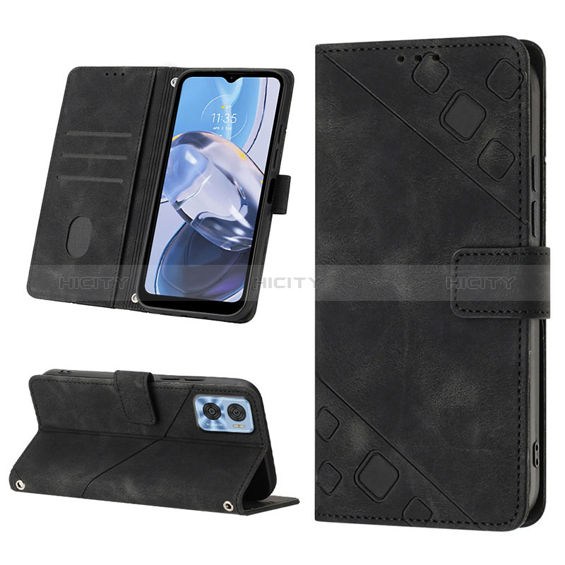 Custodia Portafoglio In Pelle Cover con Supporto YB1 per Motorola Moto E22i