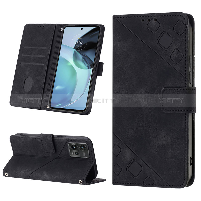 Custodia Portafoglio In Pelle Cover con Supporto YB1 per Motorola Moto G72