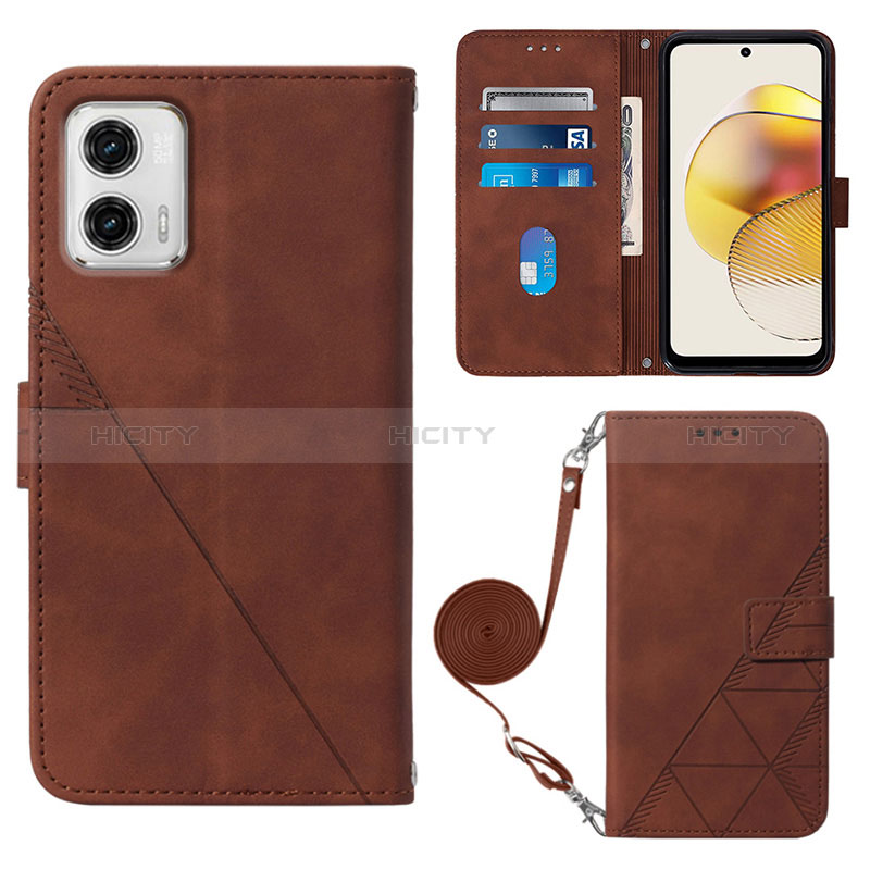 Custodia Portafoglio In Pelle Cover con Supporto YB1 per Motorola Moto G73 5G