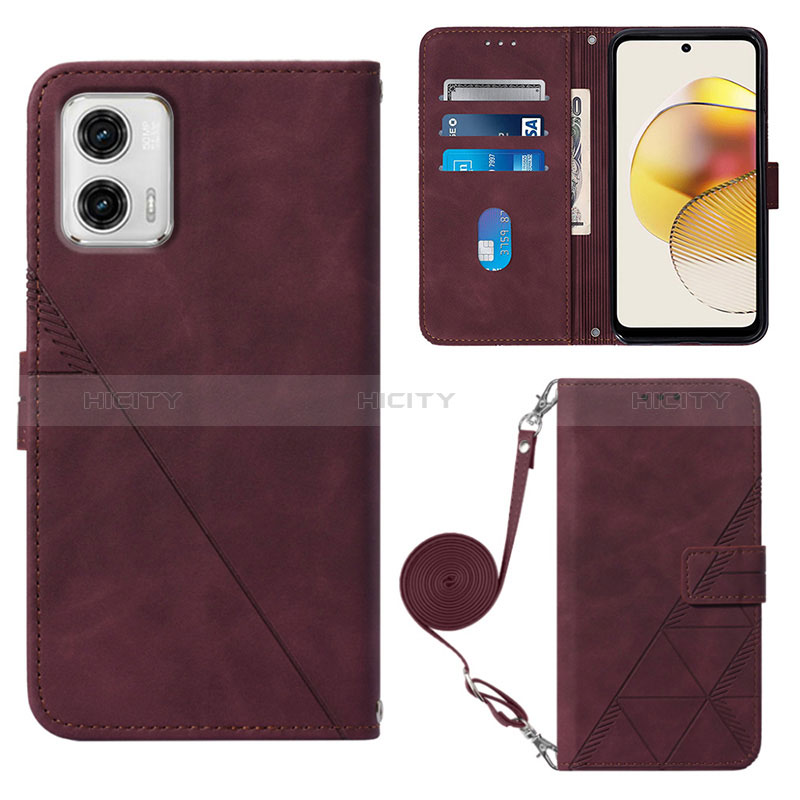 Custodia Portafoglio In Pelle Cover con Supporto YB1 per Motorola Moto G73 5G