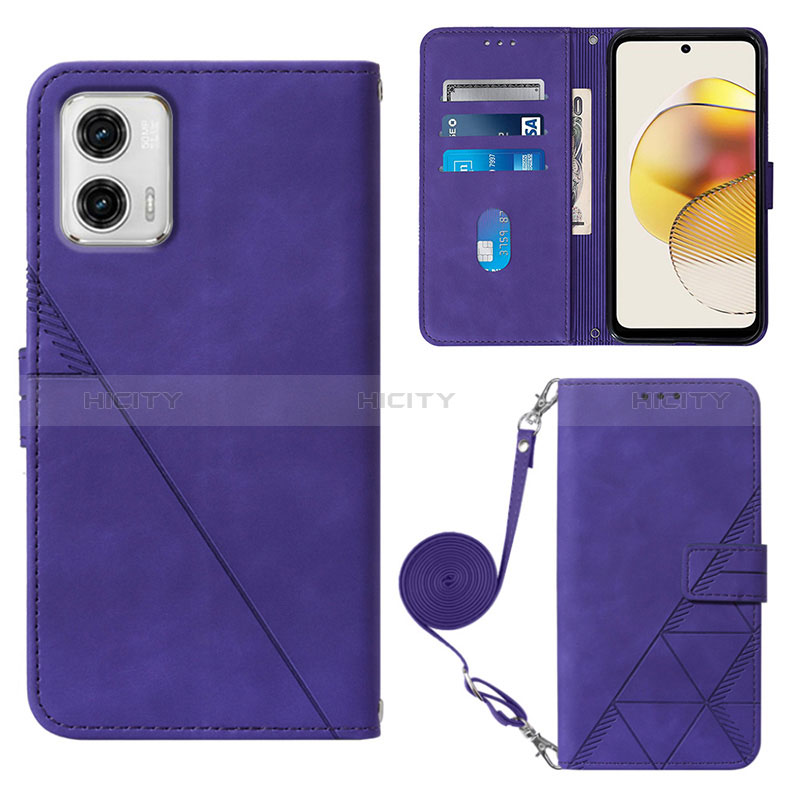 Custodia Portafoglio In Pelle Cover con Supporto YB1 per Motorola Moto G73 5G