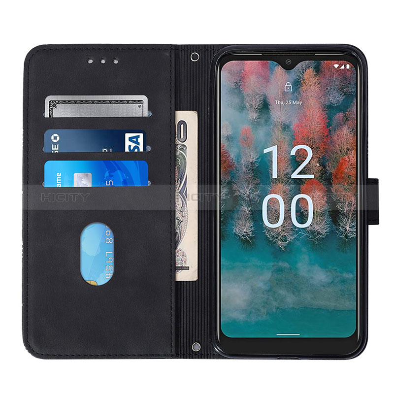 Custodia Portafoglio In Pelle Cover con Supporto YB1 per Nokia C12 Plus