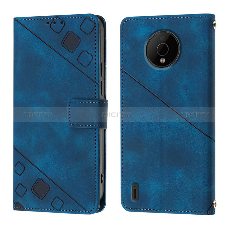 Custodia Portafoglio In Pelle Cover con Supporto YB1 per Nokia C200