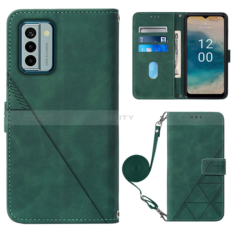 Custodia Portafoglio In Pelle Cover con Supporto YB1 per Nokia G22