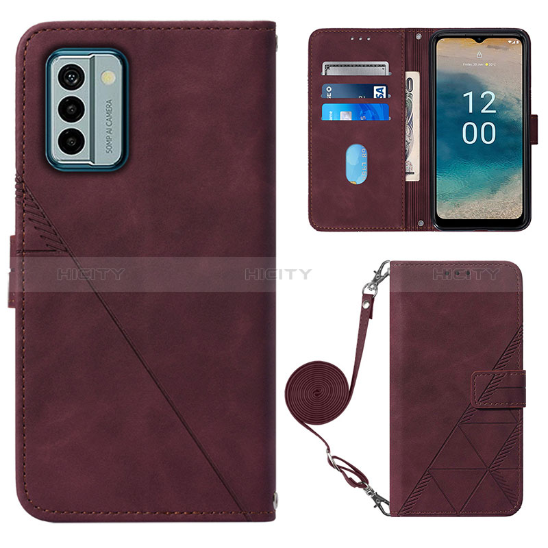 Custodia Portafoglio In Pelle Cover con Supporto YB1 per Nokia G22