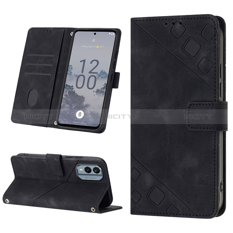 Custodia Portafoglio In Pelle Cover con Supporto YB1 per Nokia X30 5G