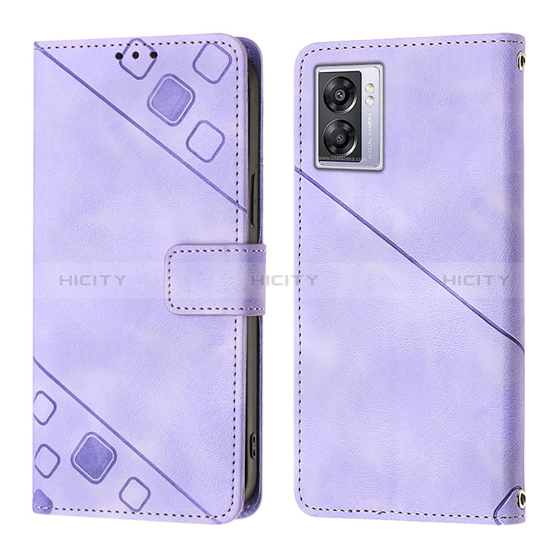 Custodia Portafoglio In Pelle Cover con Supporto YB1 per OnePlus Nord N300 5G Viola