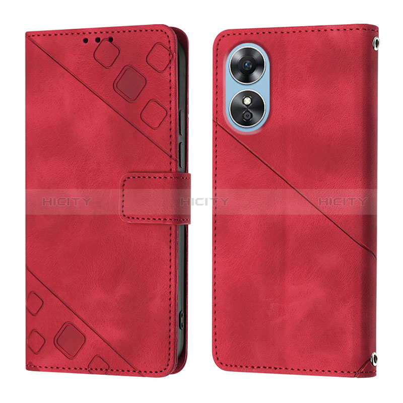 Custodia Portafoglio In Pelle Cover con Supporto YB1 per Oppo A17