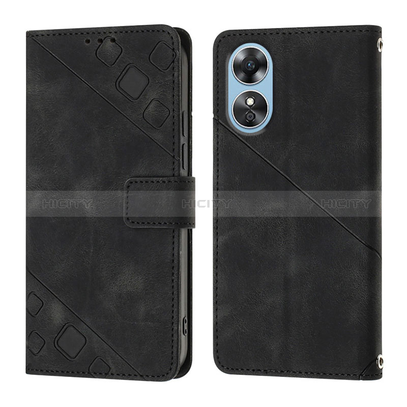 Custodia Portafoglio In Pelle Cover con Supporto YB1 per Oppo A17