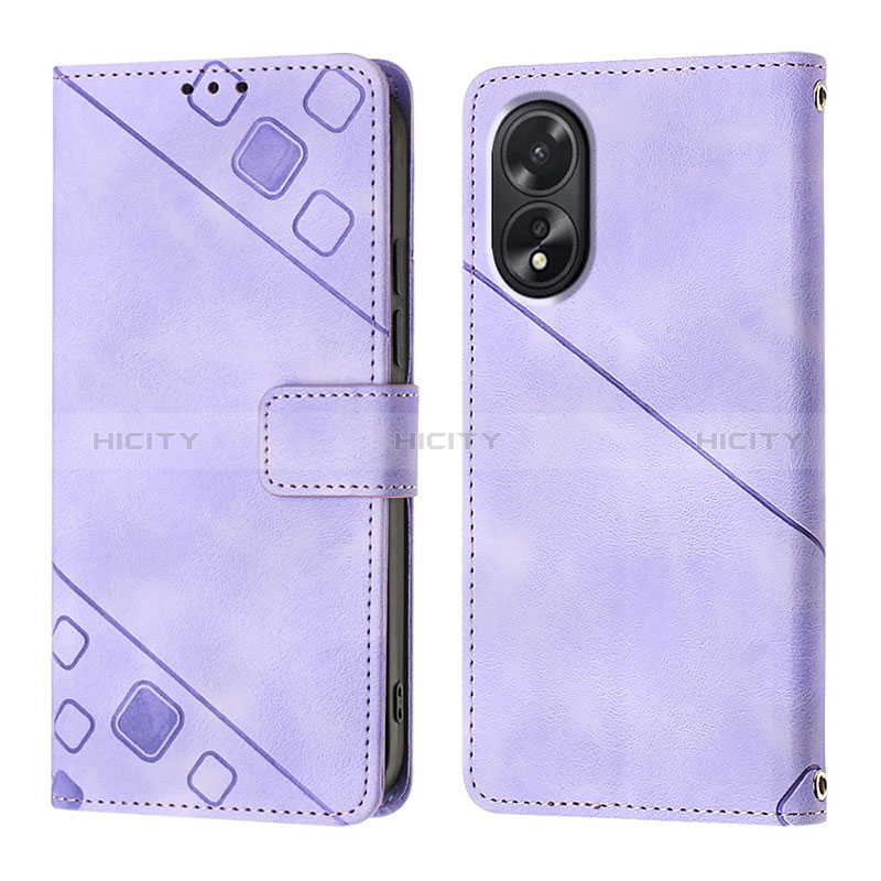 Custodia Portafoglio In Pelle Cover con Supporto YB1 per Oppo A38